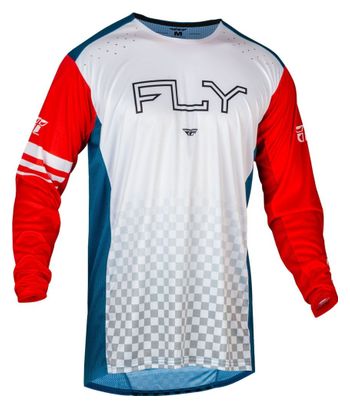 Maillot Manches Longues Fly Rayce Rouge/Blanc/Bleu
