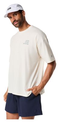 T-Shirt Asics Runner Message Graphic Blanc Homme