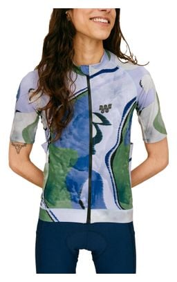 Wilma Muriel Blue Women's Short Sleeve Jersey