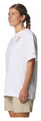 T-shirt Femme Columbia Graphique Oversize Rolling Bend Blanc 