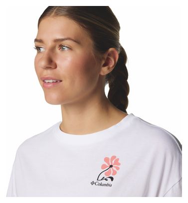 T-shirt Femme Columbia Graphique Oversize Rolling Bend Blanc 