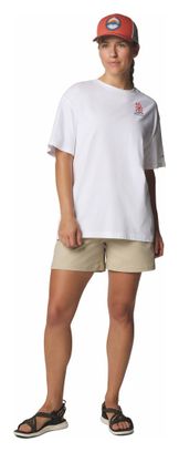 T-shirt Femme Columbia Graphique Oversize Rolling Bend Blanc 