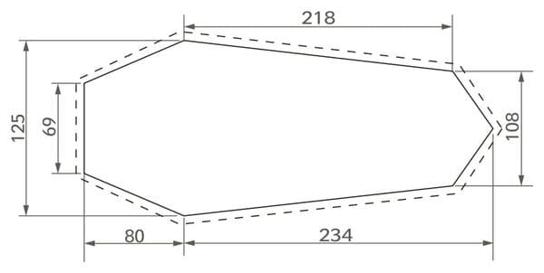 Bâche de sol Vaude Hogan UL 2P Gris