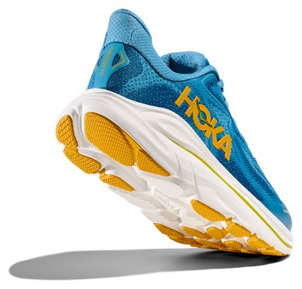 Hoka Clifton 10 hardloopschoenen blauw/geel voor kinderen