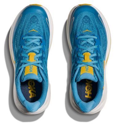 Hoka Clifton 10 hardloopschoenen blauw/geel voor kinderen