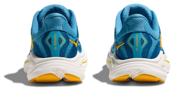Hoka Clifton 10 hardloopschoenen blauw/geel voor kinderen