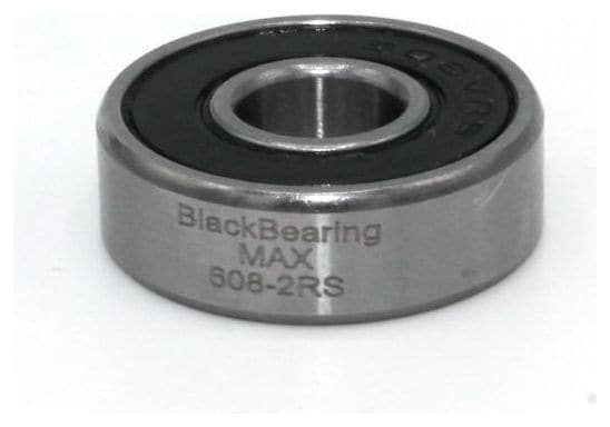 Black Bearing 608-2RS Max 8 x 22 x 7 mm