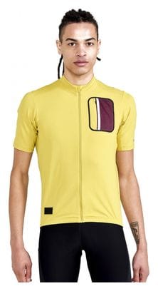 Maillot manches courtes Craft ADV Off-Road Jaune Rouge