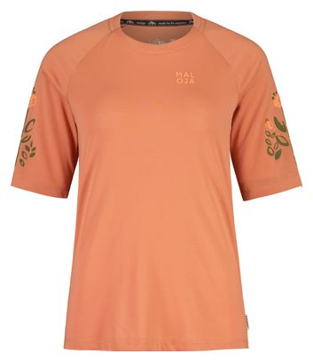 Maloja HolunderM. Rosewood Orange Short Sleeve Jersey