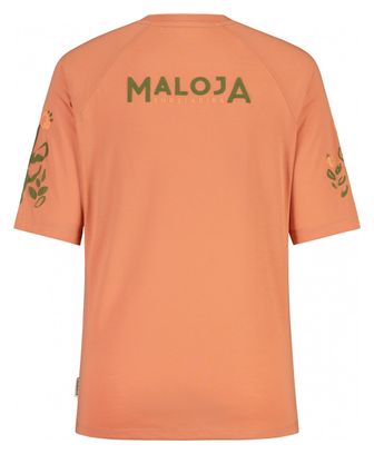Maloja HolunderM. Rosewood Orange Short Sleeve Jersey