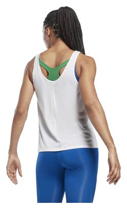 Camiseta de tirantes Reebok Workout Ready Supremium Graphic Mujer Blanca