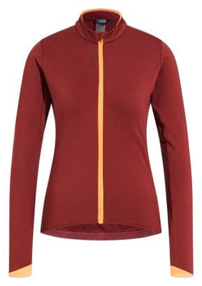 Women's Cycling Jacket Odlo Full Zip Zeroweight Ceramiwarm Red
