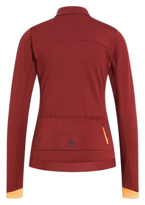 Giacca ciclismo donna Odlo Full Zip Zeroweight Ceramiwarm Red