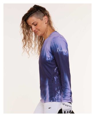 Damen Dharco Gravity Langarmtrikot Weiß/Blau