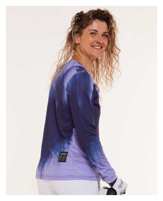 Damen Dharco Gravity Langarmtrikot Weiß/Blau