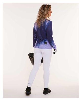 Damen Dharco Gravity Langarmtrikot Weiß/Blau