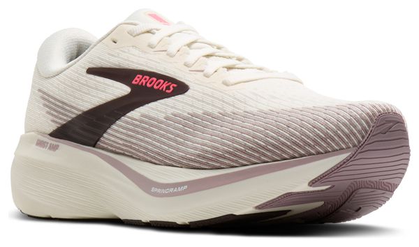 Brooks Ghost Amp Women's Running Shoes in Beige/Purple