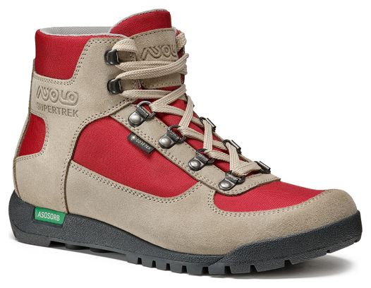 Asolo Supertrek Gore-Tex Beige/Red Women's Hiking Shoes
