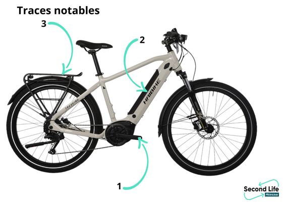 Produit Reconditionné - VTC Électrique Haibike Trekking 3 High Shimano Alivio 9V 500Wh 27.5'' Gris Clair