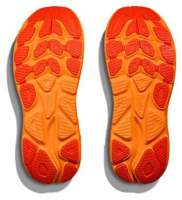 Hoka Clifton 10 Running Shoes White/Orange Women
