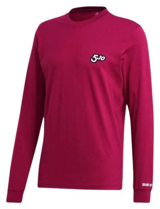 adidas Five Ten Graphic Long Sleeve Tee Shirt Power Berry