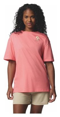 Columbia Women's Graphic Oversize Rolling Bend Pink T-Shirt