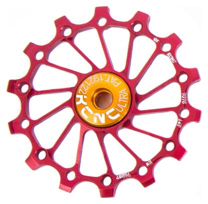 Jockey Wheel KCNC Narrow/Wide Long teeth Roulement Céramique Rouge 14 Dents