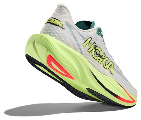 Hoka Mach 7 Laufschuhe Weiß/Gelb/Rot Damen
