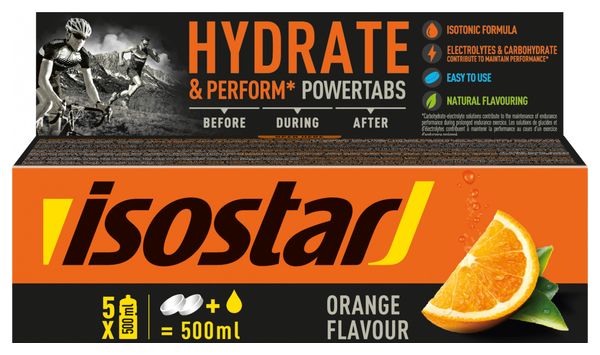 Isostar Effervescent Powertabs Schnelle Hydratation Geschmack Orange