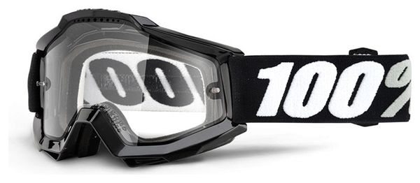 100% Accuri Enduro MTB Goggle Tornado Black / Clear Lens (Dual-pane)