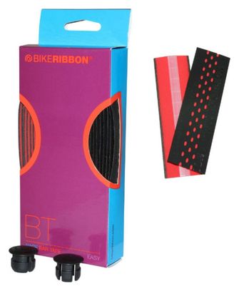 Ruban de guidon Bike Ribbon drop noir-rouge
