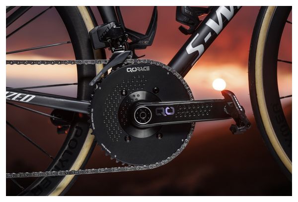 Manivelles carbone avec axe QO RACE Noir