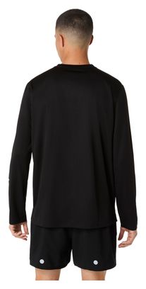 Asics Fujitrail Langarm-Shirt mit Logo, schwarz, Herren