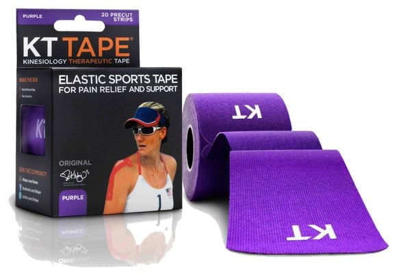 KT TAPE Roll precut tape COTON ORIGINAL Purple 20 tapes