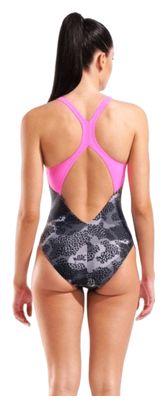 Bañador Arena Camo Negro/Rosa Mujer