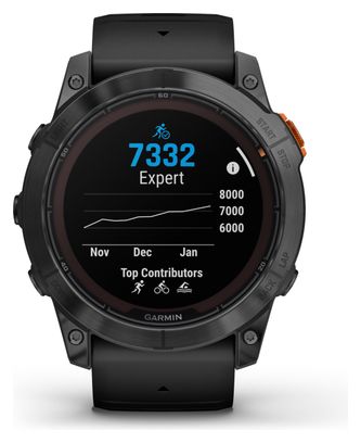 Montre de Sport Garmin fēnix 7X Pro Solar Edition Gris Slate Noir