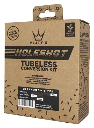 Peaty's Holeshot Tubeless Umrüstkit DH &amp; Enduro MTB Breit 35 mm