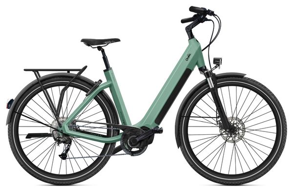 O2 Feel iSwan Explorer Up Univ 6.1 Bicicletta ibrida elettrica Shimano Alivio 9V 540Wh 27.5'' Tettuccio Verde