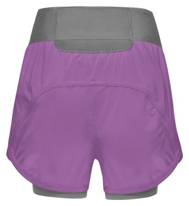 Gore-Wear Concurve 3 Dames 2-in-1 Hardloopshort Paars/Grijs