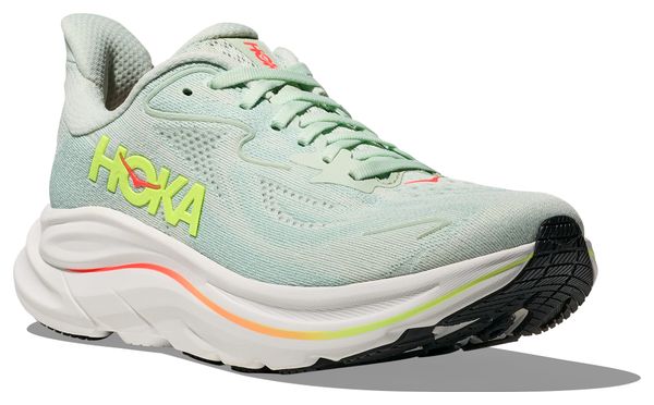 Chaussures Running Hoka Clifton 10 Vert/Jaune Femme