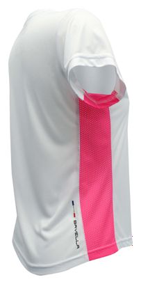 Tee-shirt BAVELLA 2.0 ULTRA WHITE | RASPBERRY PINK