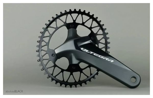 AbsoluteBlack Narrow Wide Oval Chainring Gravel 110/4 BCD 12 S Grey