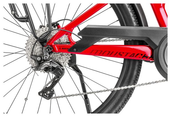 Bicicleta eléctrica urbana Moustache Sábado 27 Xroad 5 Open Shimano Deore 10V 625 Wh 27,5'' Rojo Metal 2022