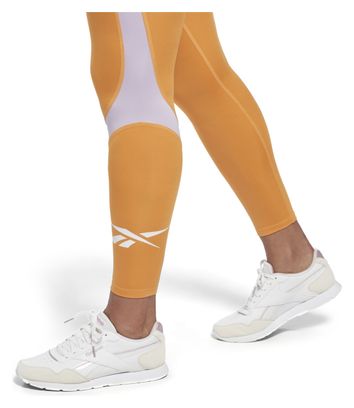 Reebok Vector Workout Ready - Calzamaglia lunga da donna arancione / bianca