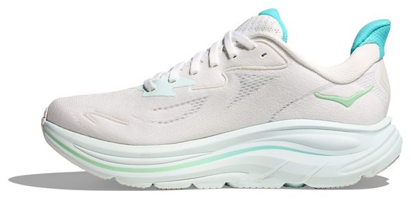 Chaussures Running Hoka Clifton 10 Blanc/Bleu Femme