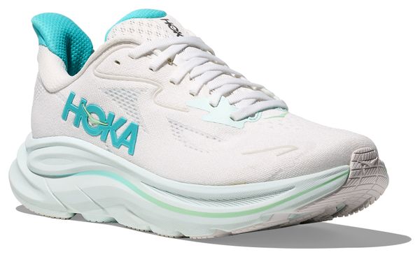 Chaussures Running Hoka Clifton 10 Blanc/Bleu Femme