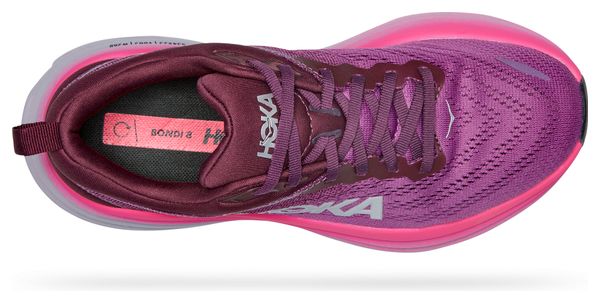 Chaussures Running Hoka Bondi 8 Violet Rose Femme