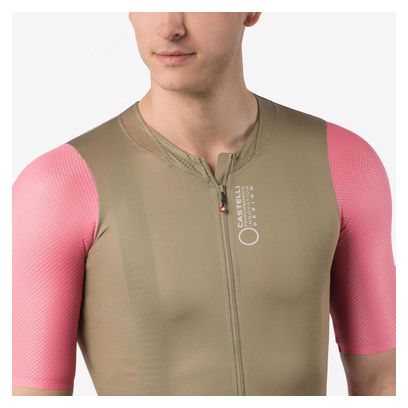 Castelli Corretto Men's Short-Sleeve Jersey - Green/Pink