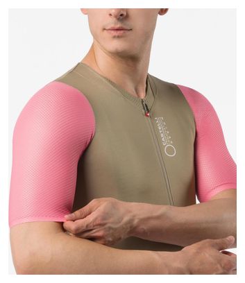 Castelli Corretto Men's Short-Sleeve Jersey - Green/Pink