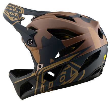 Casque Intégral Troy Lee Designs Stage Mips Camo Vert/Beige